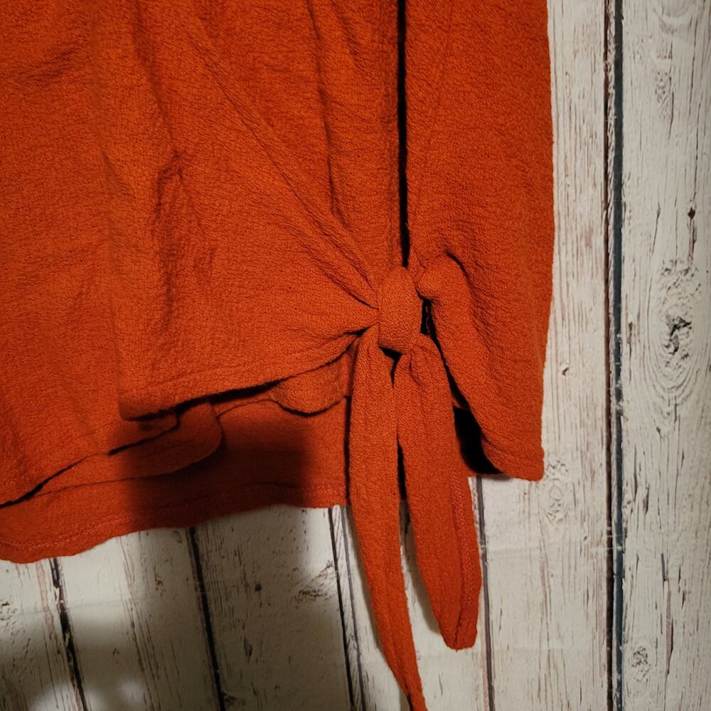 Madewell Texture Thread Top - Size Small - Rust C… - image 5